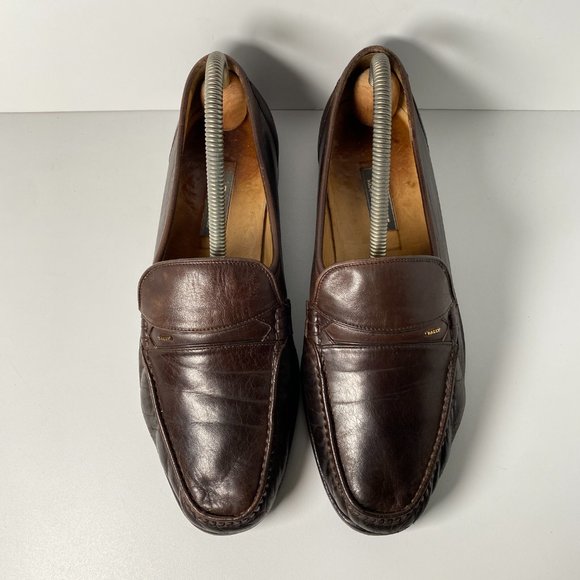 Bally Mens 8 EEE Brown Leather Slip On Penny Loafers Dress Shoes Switzerland